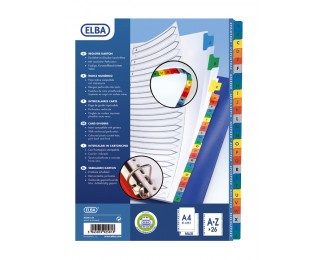 Intercalaires alphabetiques – ELBA – A4 Maxi – 170g – 26 positions