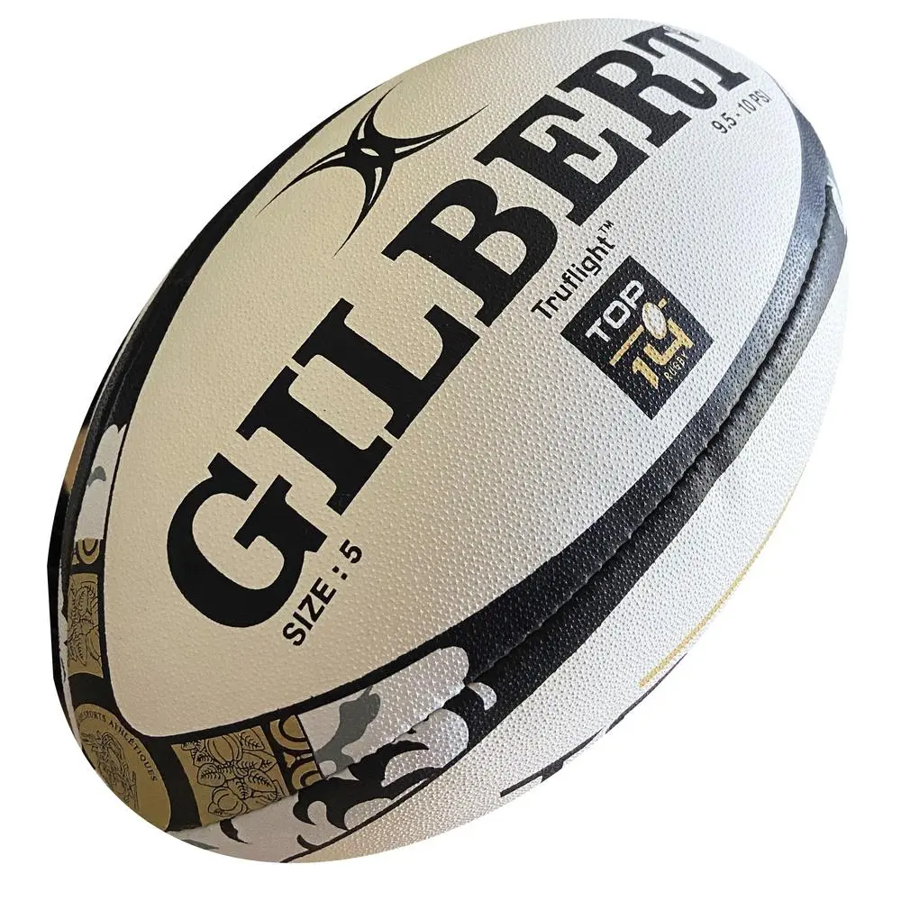Ballon de Rugby Gilbert Finale TOP 14 Sirius Truflight 2023  Blanc / Noir