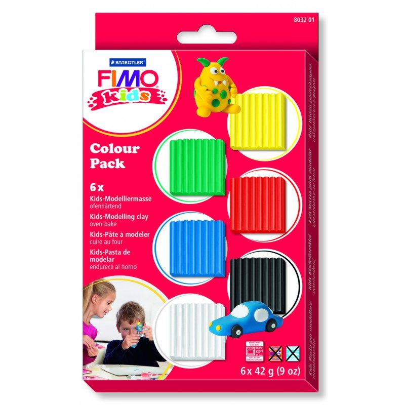 Kit Fimo Kids assortiment garçon 6x42gr – Staedtler