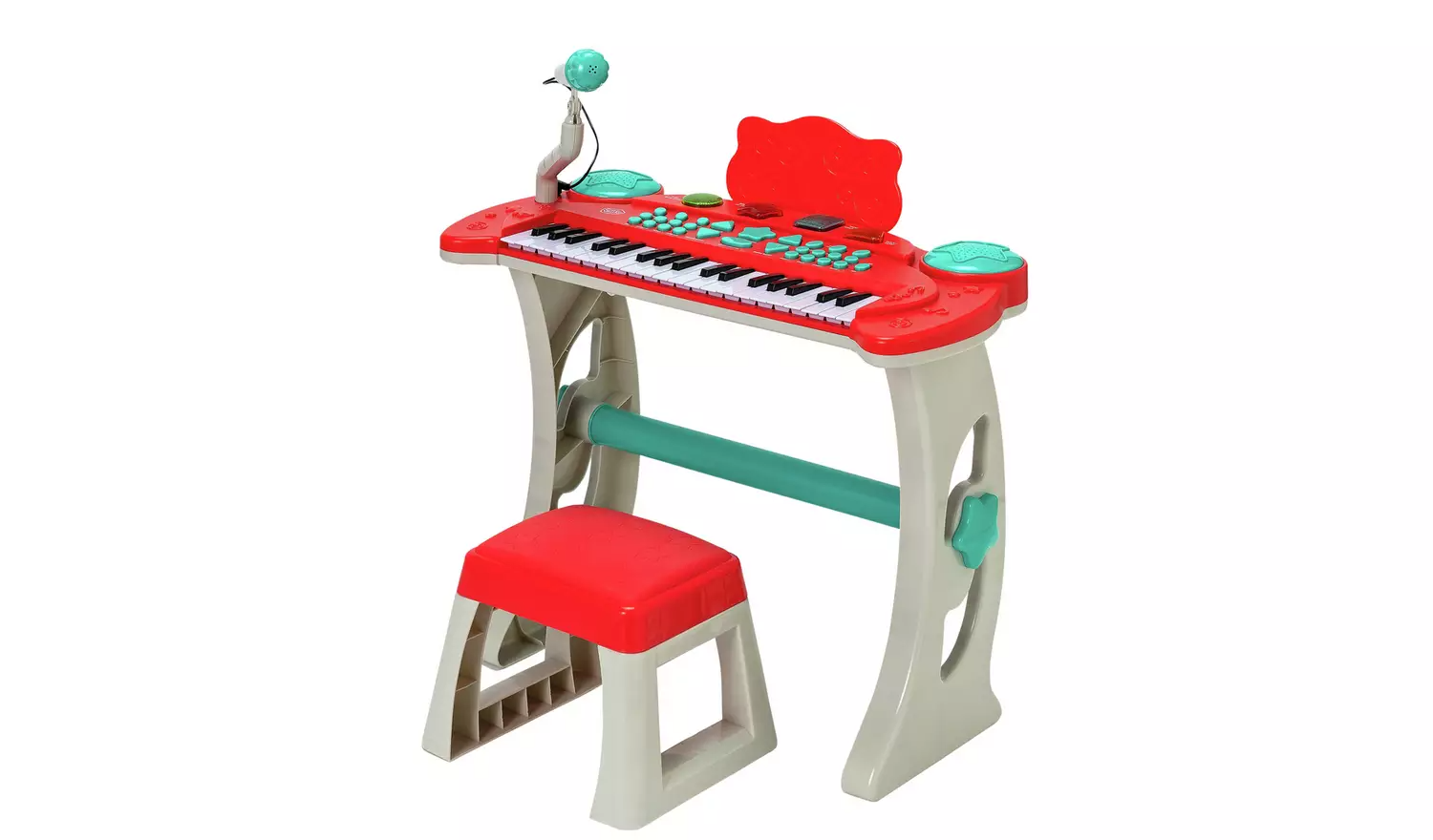 Chad Valley Keyboard Stand and Stool – Red