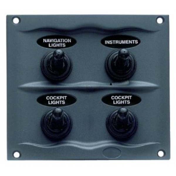 Tableau électrique Marinco Compact 4 voies – Noir