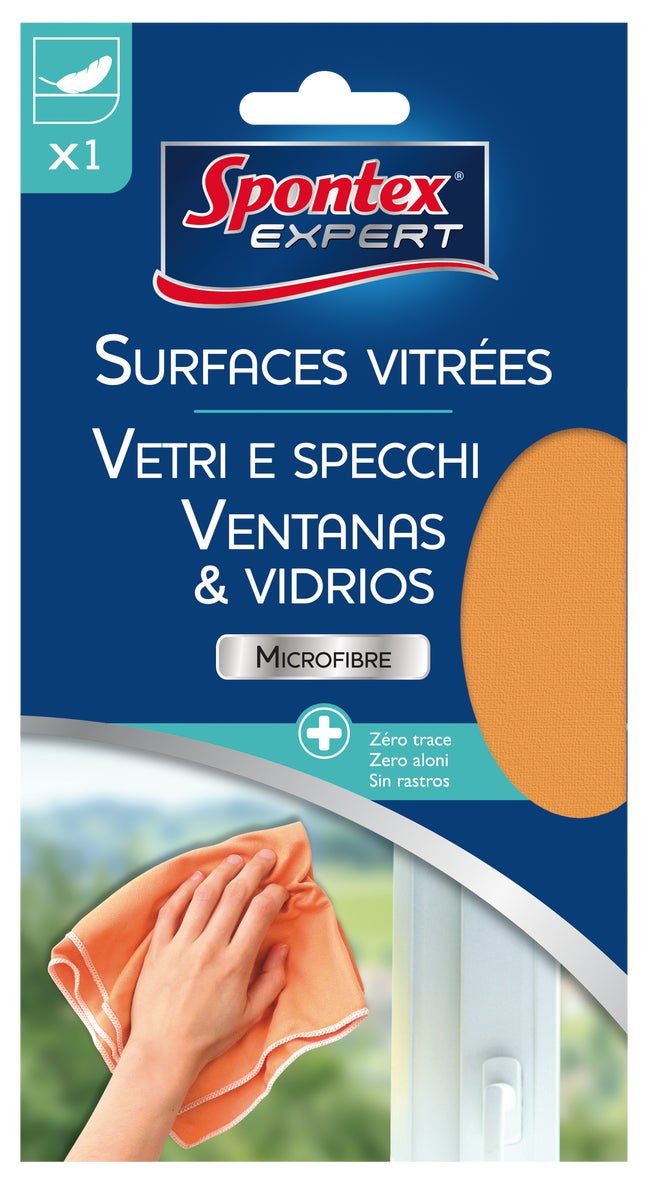 Lavette SPONTEX EXPERT Microfibre Spéciale Vitres