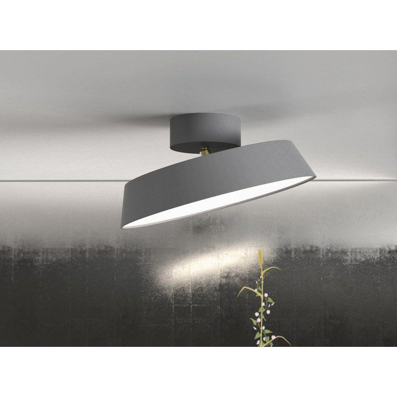 Plafonnier design led intégrée Alba métal gris, 1 NORDLUX