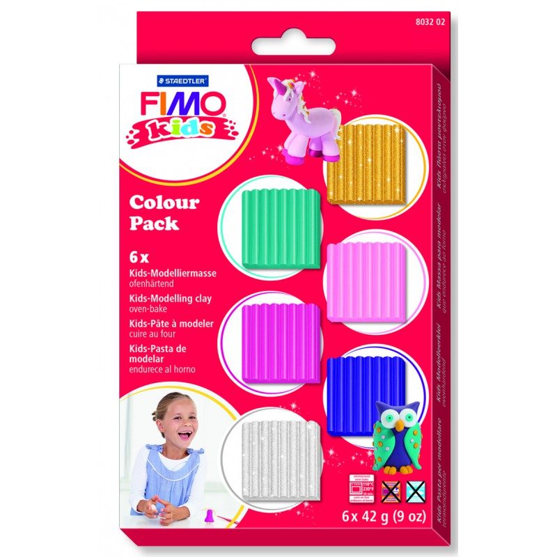 Kit Fimo Kids assortiment fille 6x42gr – Staedtler