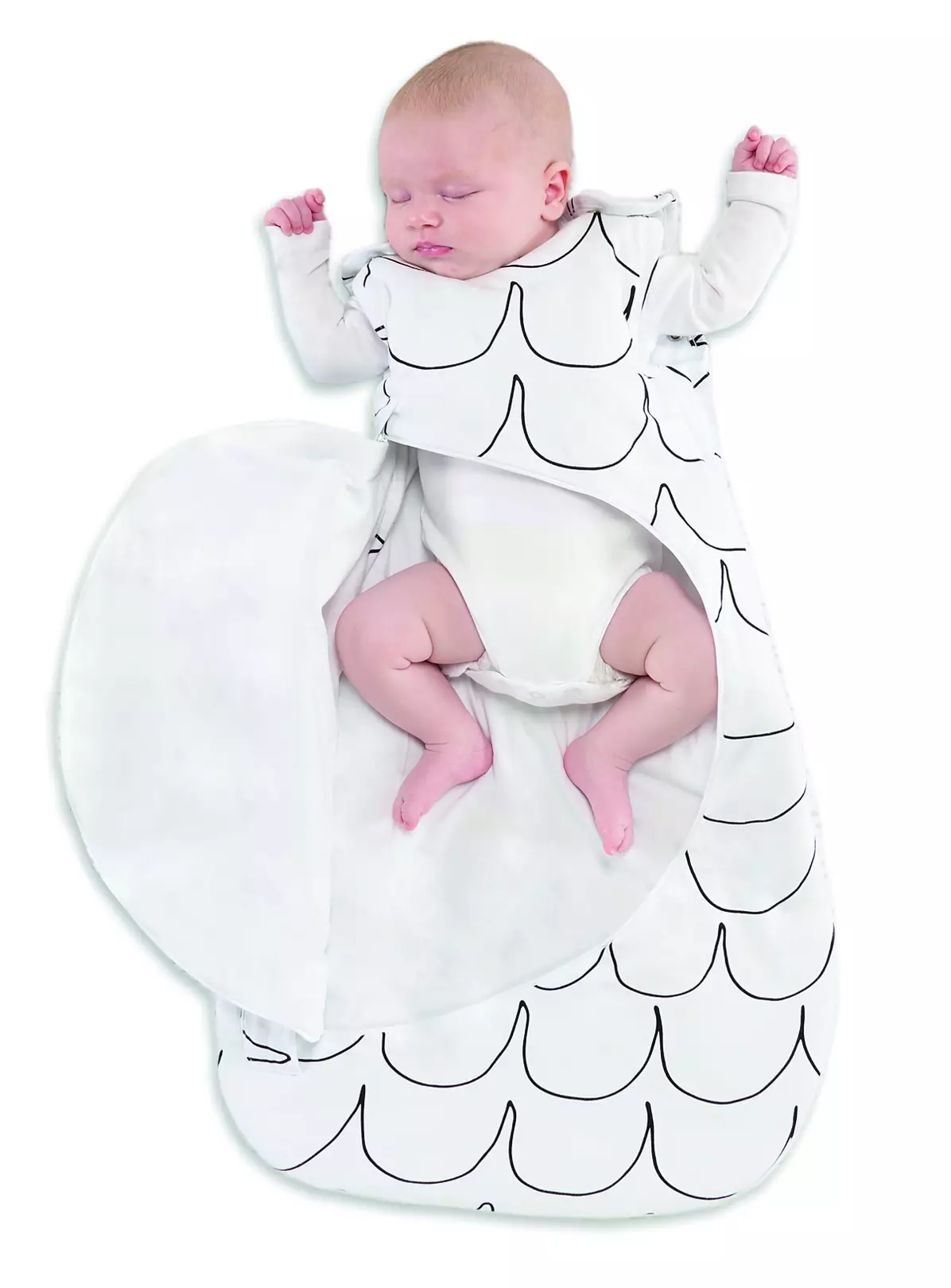 Online Exclusive SNÜZ White Wave Sleeping Bag – 0-6 Month