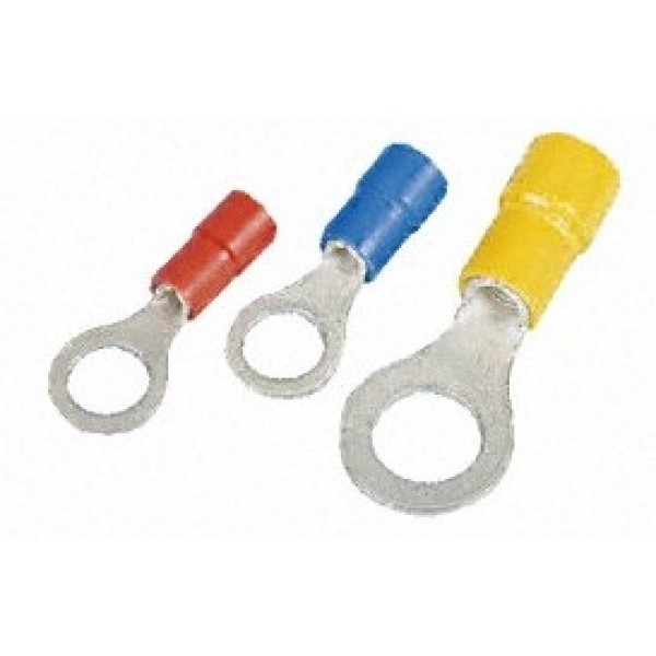 Cosses électriques Euromarine à oeil à sertir rouge pour câble diam 0.5 à 1 mm²