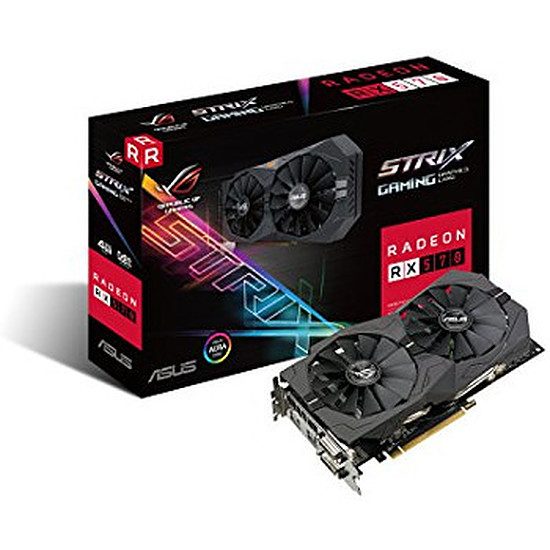 Asus Radeon RX 570 STRIX – 4 Go Radeon RX 570, 1244 MHz (1254 MHz OC Mode), PCI-Express 16x, 4 Go, 7000 MHz