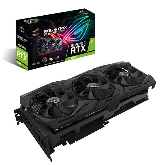 Asus GeForce RTX 2080 ROG STRIX OC – 8 Go GDRR6 GeForce RTX 2080, 8 Go