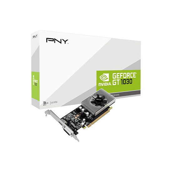 PNY GeForce GT 1030 – 2 Go GeForce GT 1030, 1227 MHz, PCI-Express 16x, 2 Go, 6000 MHz