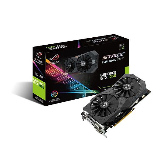 Asus GeForce GTX 1050 STRIX OC – 2 Go GeForce GTX 1050, 1442 MHz (1455 MHz OC Mode), PCI-Express 16x, 2 Go, 7008 MHz