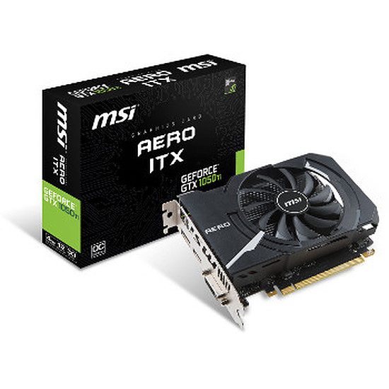 MSI GeForce GTX 1050 Ti Aero ITX OC V1 – 4 Go GeForce GTX 1050 Ti, 1341 MHz, PCI-Express 16x, 4 Go, 7008 MHz