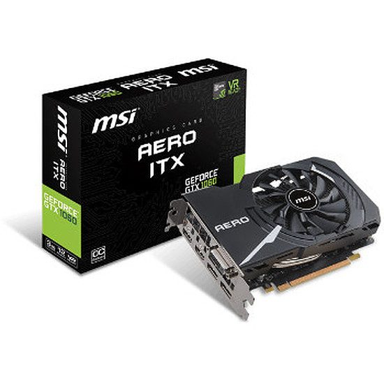 MSI GeForce GTX 1060 Aero ITX OC – 3 Go GeForce GTX 1060, 1544 MHz, PCI-Express 16x, 3 Go, 8008 MHz