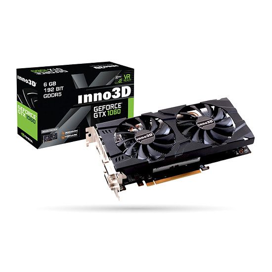 Inno3D GeForce GTX 1060 Twin X2 – 6 Go GeForce GTX 1060, 1506 MHz, PCI-Express 16x, 6 Go, 8000 MHz