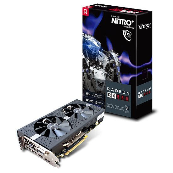 Sapphire Radeon RX 580 Nitro+ 4 Go (11265-31) Radeon RX 580, PCI-Express 16x, 4 Go, 7000 MHzc