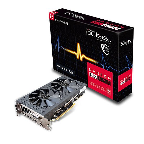 Sapphire Radeon RX 570 Pulse – 8 Go Radeon RX 570, PCI-Express 16x, 8 Go, 7000 MHz