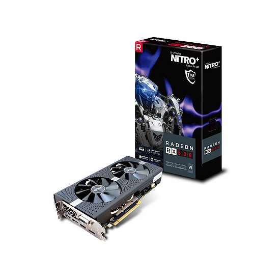 Sapphire Radeon RX 580 Nitro+ 8 Go Radeon RX 580, 1340 MHz, PCI-Express 16x, 8 Go, 8000 MHz