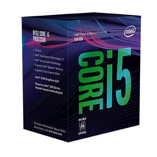 Intel Core i5+ 8500 (avec Intel Optane 16 Go M.2 NVMe) 6 coeurs, 3 GHz, 9 Mo, Coffee Lake, 65 Watts