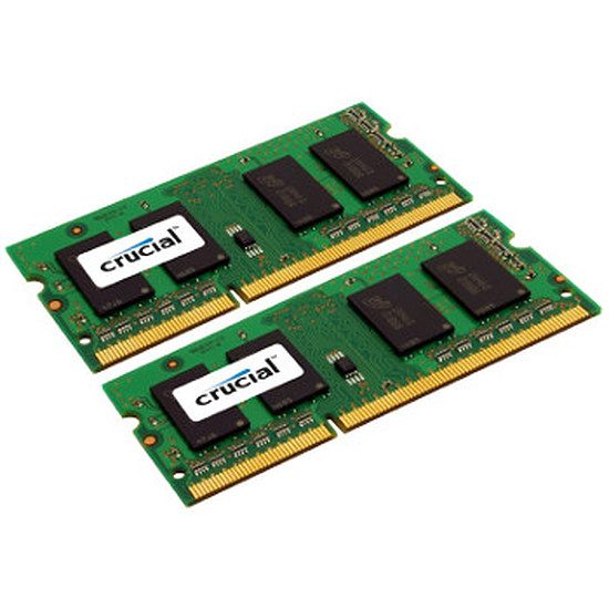 Crucial 8 Go (2 x 4 Go) DDR3L 1600 MHz CL11 DR SO-DIMM RAM PC Portable, DDR3, 8 Go, 1600 MHz – PC12800, 11, 1.35/1.50 Volts, CT2KIT51264BF160B