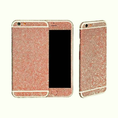 Sticker Autocollant IPHONE 6/6S Integral Bling Paillettes Strass Diamant Avant/Arriere (ROSE SAUMON) OEM