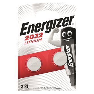 Pile bouton 2032 lithium Energizer – Blister de 2 piles CR2032