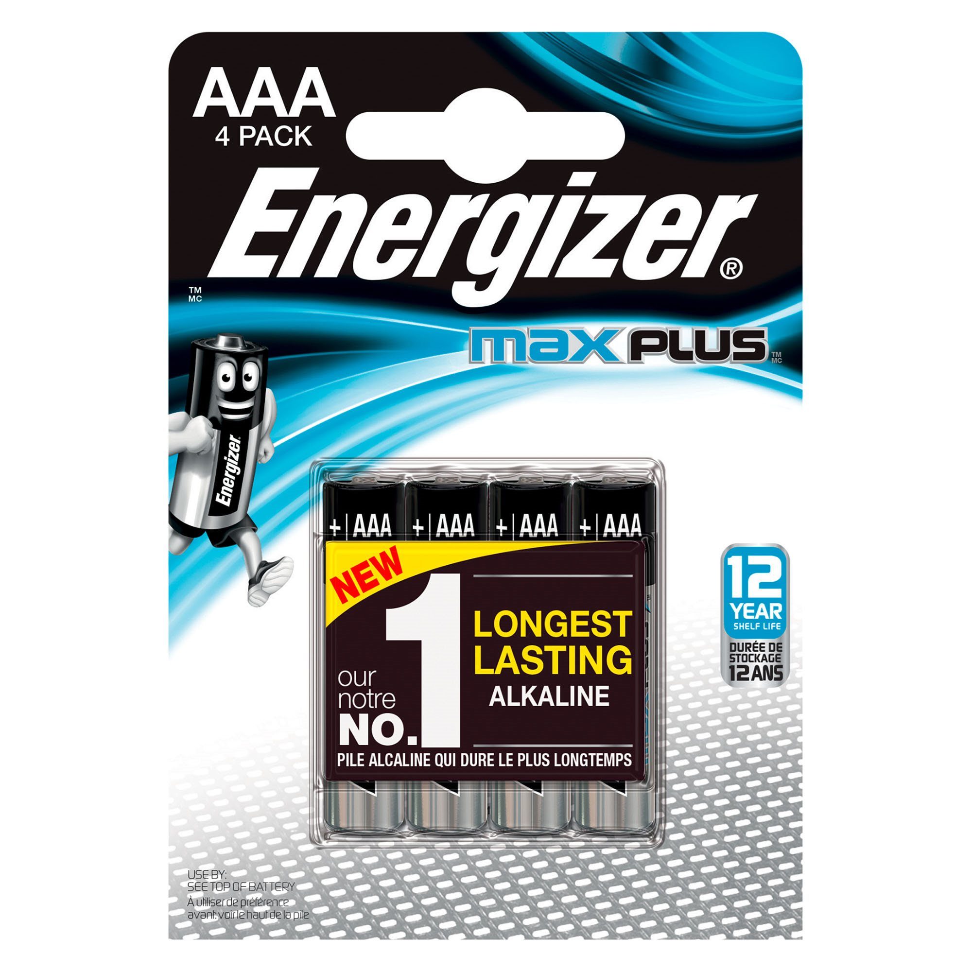 Pile alcaline AAA – 4 piles LR3 Energizer Max plus