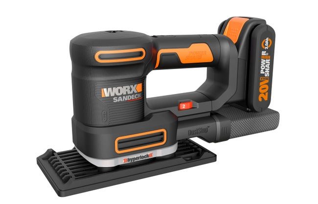 Ponceuse vibrante ponceuse de finition sans fil WORX Wx820.1 20 V 4 Ah