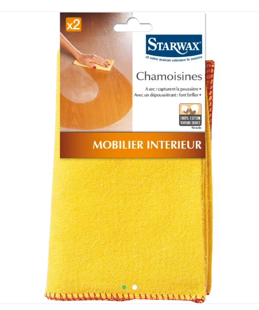 Chiffon chamoisine coton STARWAX x 2