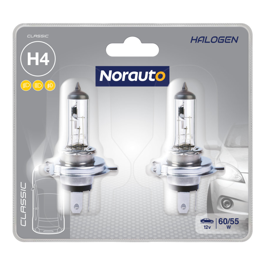 2 Ampoules H4 NORAUTO Classic