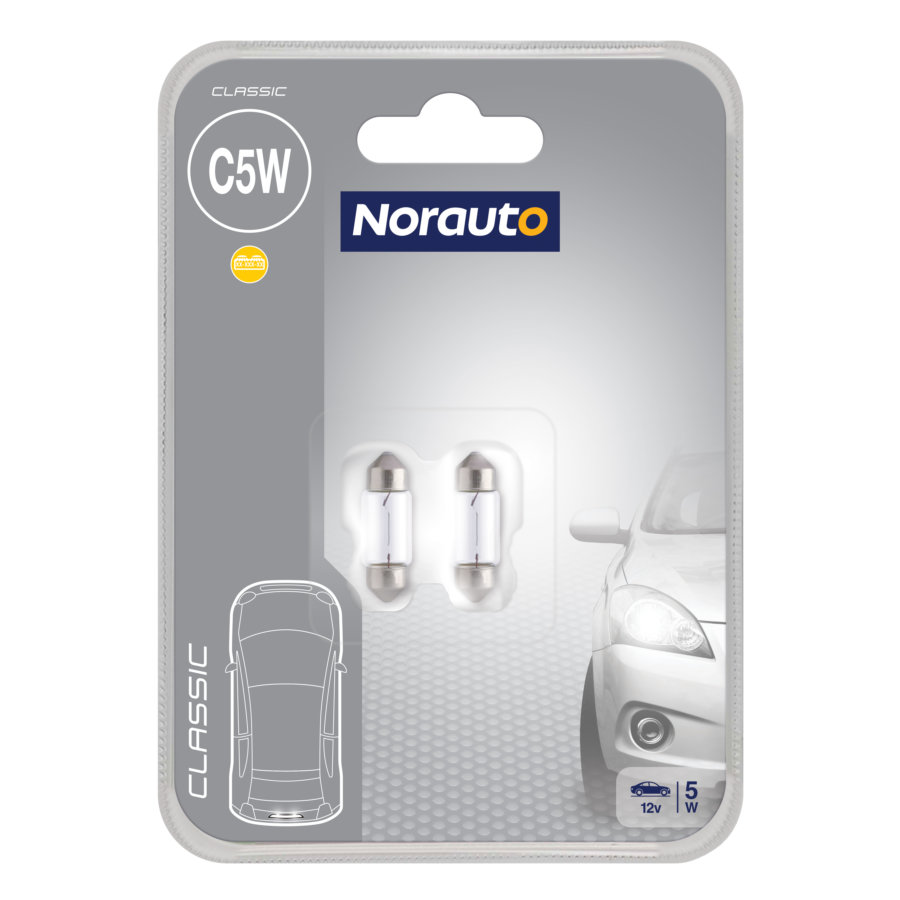 2 Ampoules Navette C5W NORAUTO Classic