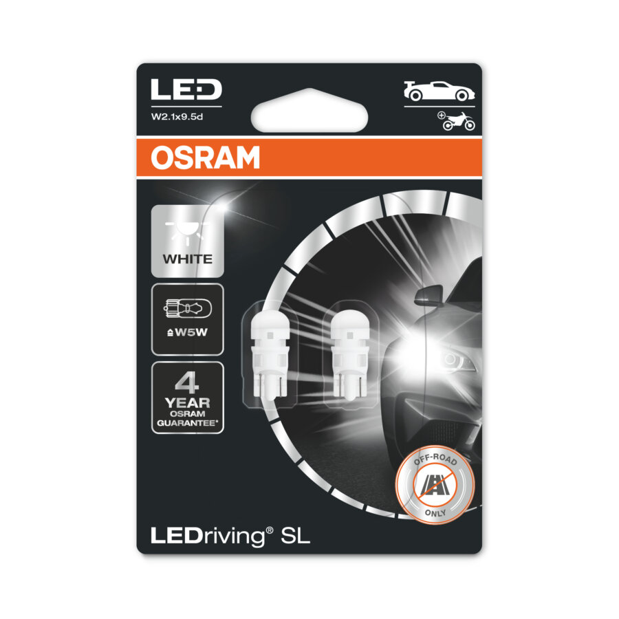2 Ampoules OSRAM W5W Cool White LEDriving® 6000K 12V
