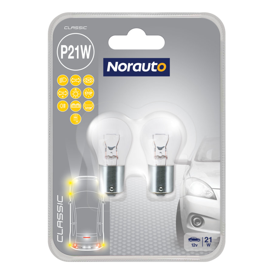 2 Ampoules P21W NORAUTO Classic