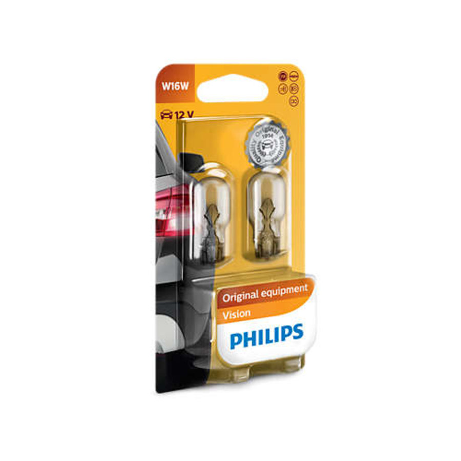 2 Ampoules PHILIPS W16W 16W 12 V