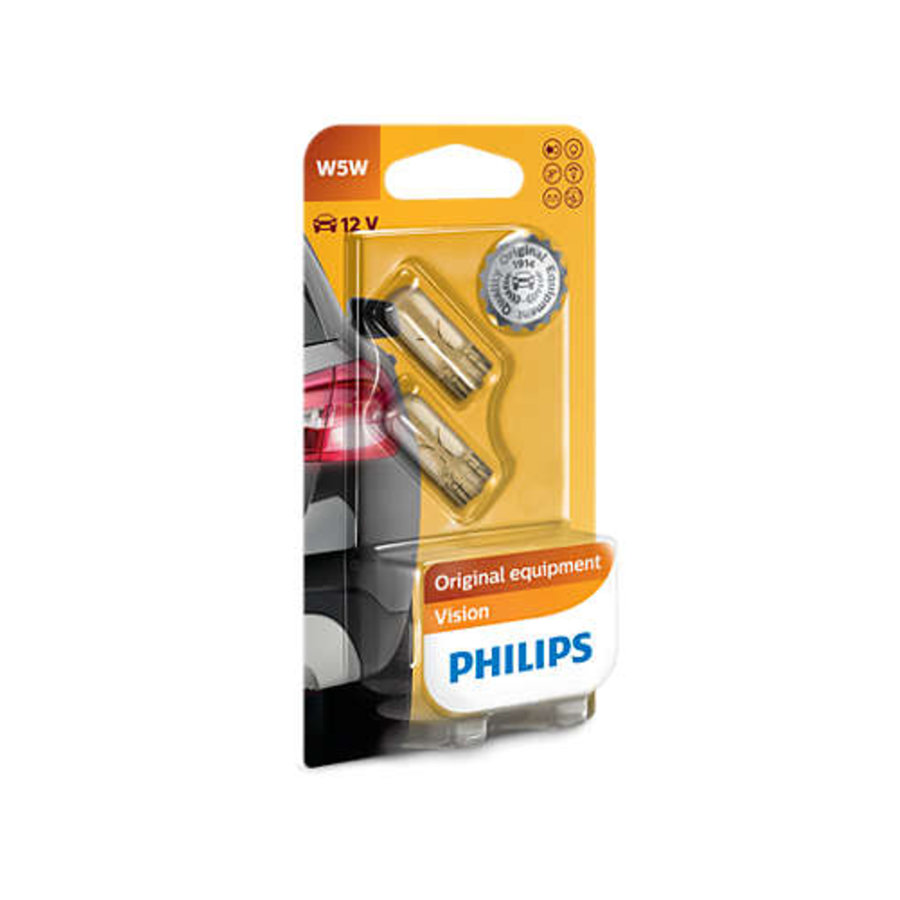 2 Ampoules PHILIPS W5W 5 W 12 V