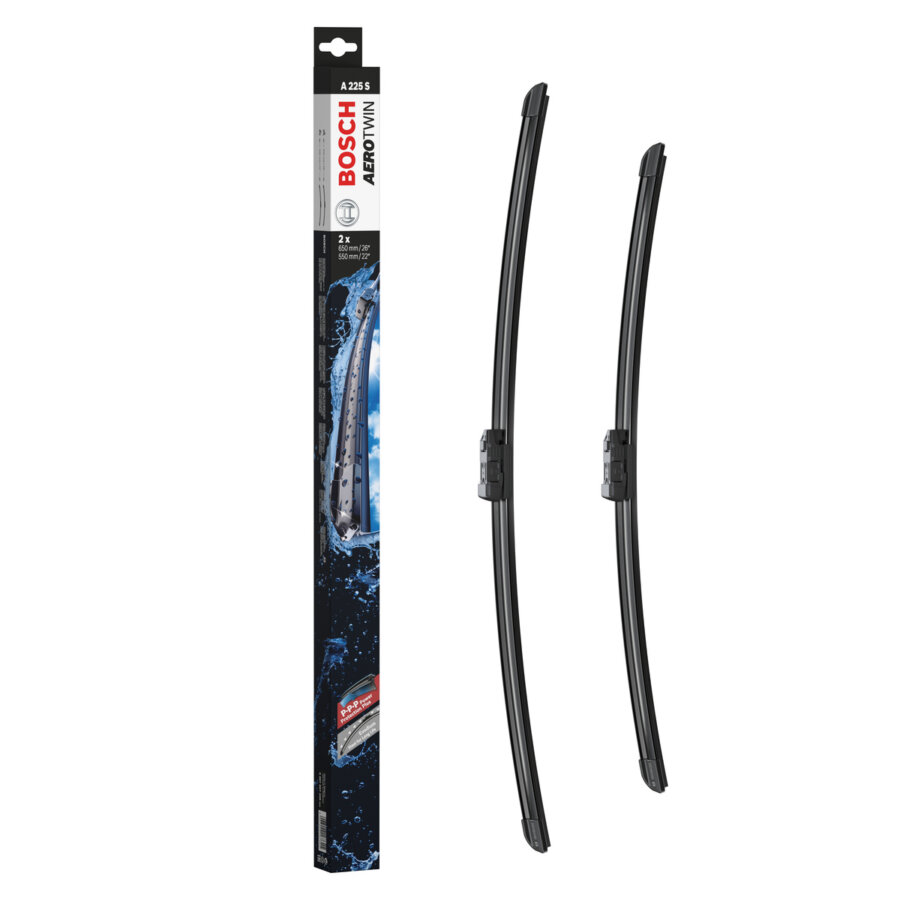 2 balais d’essuie-glace BOSCH Aerotwin A225S