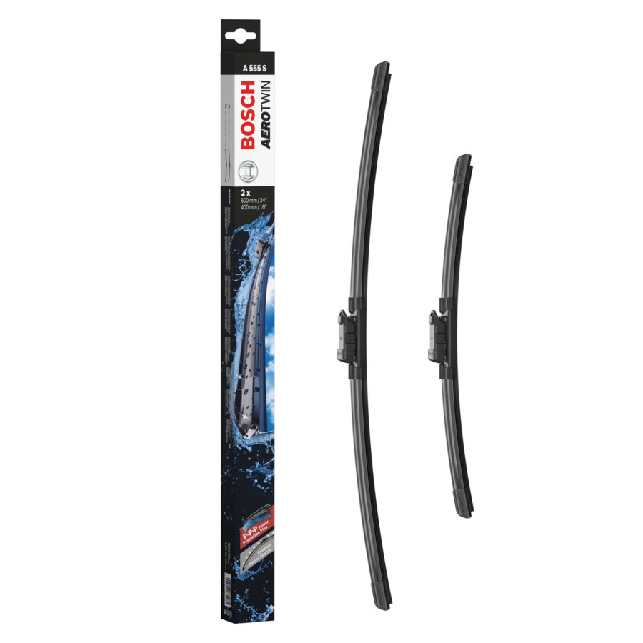 2 balais d’essuie-glace BOSCH Aerotwin A555S