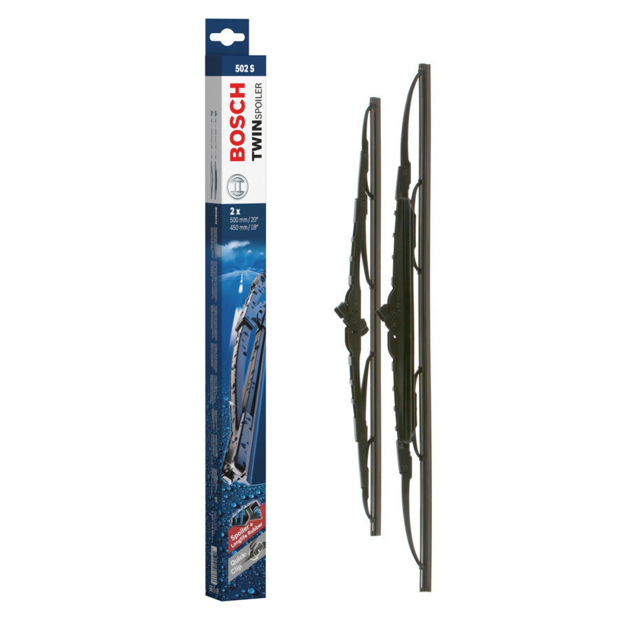 2 balais d’essuie-glace BOSCH Twin avec spoiler 502S