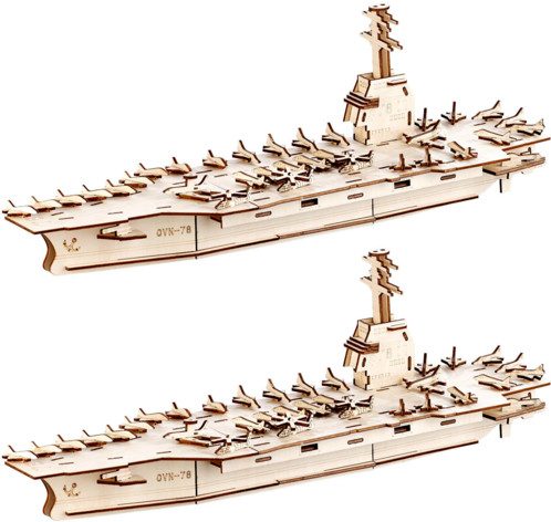 2 maquettes 3D en bois de porte-avions – 234 pièces