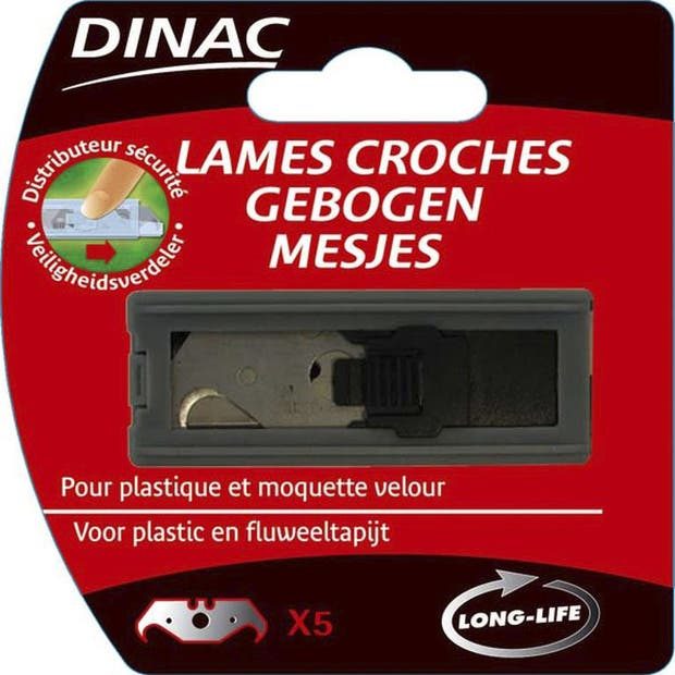 5 lames croches moquettes et PVC