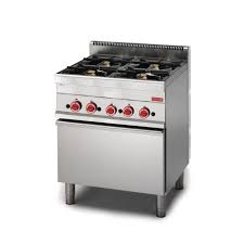 Piano de cuisson à gaz 4 brûleurs 17.2 kw – four à gaz 5 kw – Gastro M – 650