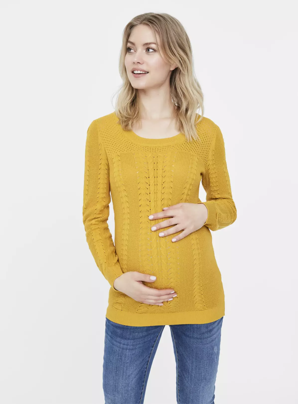 Yellow Knitted Maternity Top – 14