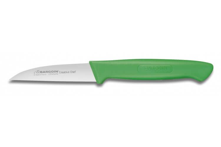 Couteau Office bec d oiseau manche vert 8 cm