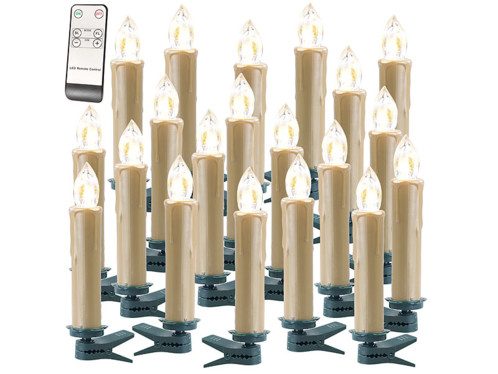 20 bougies LED sans fil XMS-35.r – Doré