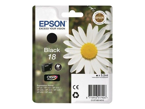 CARTOUCHE JET D’ENCRE EPSON T1801 – NOIR