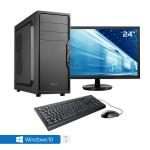 Pack complet PC Gamer Casual AMD Athlon II 860K 4x 3.70Ghz (max 4.0Ghz), Geforce GT 730, 8 Go RAM DDR3 1600Mhz, 1 To HDD, USB 3.1, Wifi, DirectX 11, Alim 80+. Unité centrale avec moniteur TFT-LED 23.6″, clavier & souris et Windows 10 64 Bit