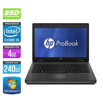 PC Portable HP ProBook 6460B – 14” – Gris – Intel Core i5-2520M / 2.50 GHz – RAM 4 Go – SSD 240 Go – Webcam – DVDRW – Gigabit Ethernet – Wifi – Windows 7 Professionnel