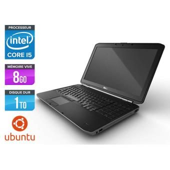 PC Portable Dell Latitude E5520 – 15,6” – Gris – Intel Core i5-2520M / 2.50 GHz – RAM 8 Go – HDD 1 To – DVDRW – Webcam – Gigabit Ethernet – Wifi – Ubuntu – Linux