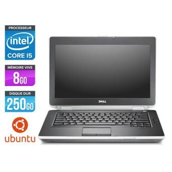 PC Portable Dell Latitude E6430 – 14” – Gris – Intel Core i5 3320M / 2.60 GHz – RAM 8 Go – HDD 250 Go – DVDRW – HDMI – Gigabit Ethernet – Wifi – Ubuntu – Linux