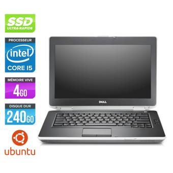 PC Portable Dell Latitude E6430 – 14” – Gris – Intel Core i5 3320M / 2.60 GHz – RAM 4 Go – SSD 240 Go – DVDRW – HDMI – Gigabit Ethernet – Wifi – Ubuntu – Linux