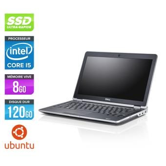 PC Portable Dell Latitude E6230 – 12.5” – Gris – Intel Core i5-3320M / 2.60 GHz – RAM 8 Go – SSD 120 Go – HDMI – Webcam – Gigabit Ethernet – Wifi – Ubuntu – Linux