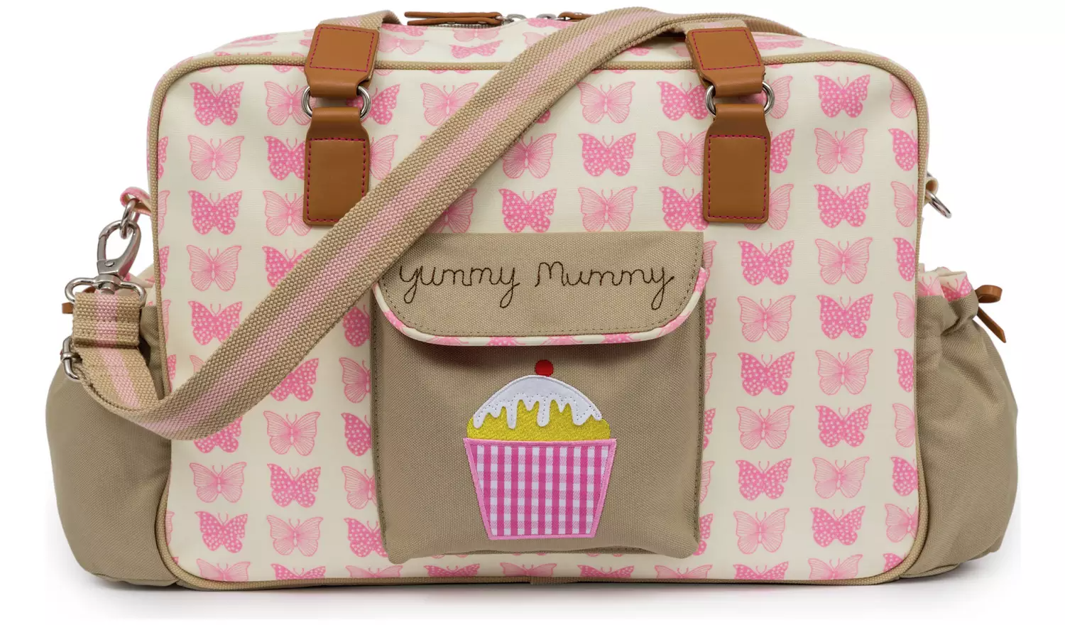Pink Lining Yummy Mummy Bag – Pink Butterflies